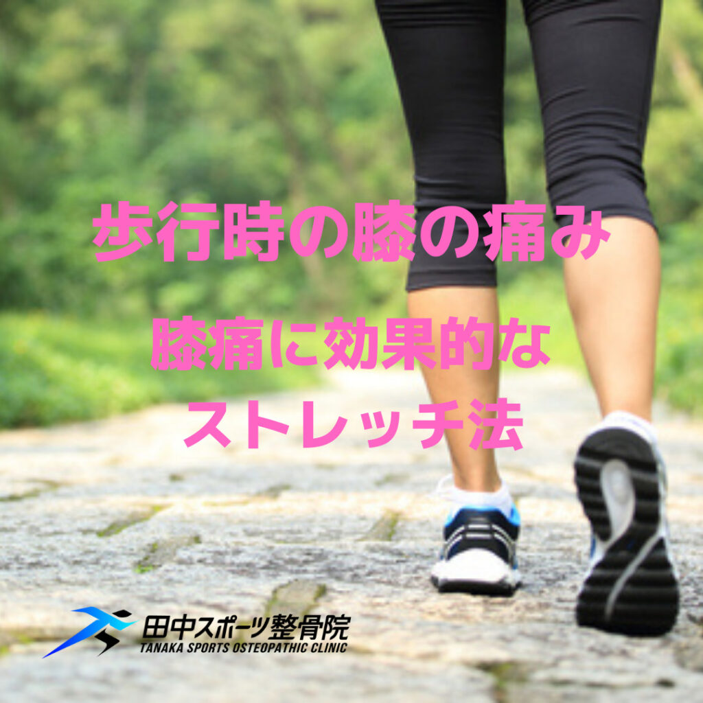 「歩くと膝が痛い！膝痛の軽減に効果的なストレッチ方法」のアイキャッチ画像